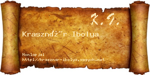 Krasznár Ibolya névjegykártya