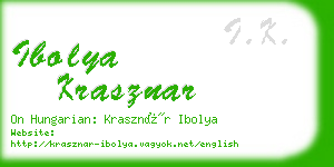 ibolya krasznar business card